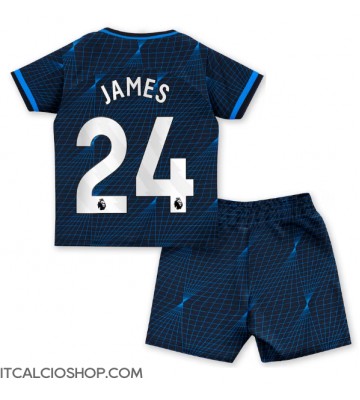 Chelsea Reece James #24 Seconda Maglia Bambino 2023-24 Manica Corta (+ Pantaloni corti)